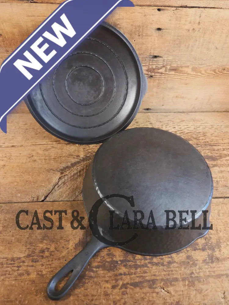 WOW! Harder to find 1930’s Wagner #8 DEEP skillet with matching lid! Not see often and with beautiful Hammered Finish