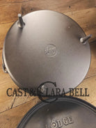 Wow! HTF huge DISCONTINUED #16 Lodge Camp Stove. Enormous & perfect for braising large cuts of meat stews etc. Coal