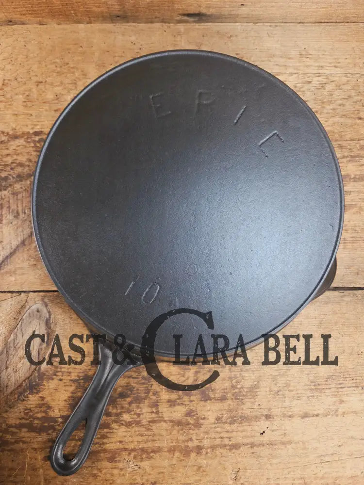 WOW!! Mint condition 1890’s Griswold ERIE #10 3rd series Skillet w/ Heat Ring 715 with BULLSEYE makers mark! Skillet