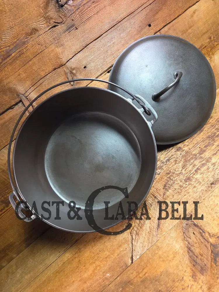 WOW. Not seen often! Late 1890’s Era Griswold ERIE Size #10 (835) Dutch Oven with ERIE Logo & (2553) Lid. One of the