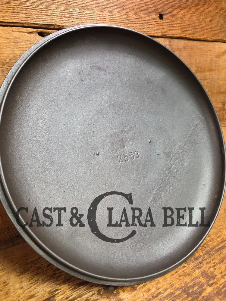WOW. Not seen often! Late 1890’s Era Griswold ERIE Size #10 (835) Dutch Oven with ERIE Logo & (2553) Lid. One of the