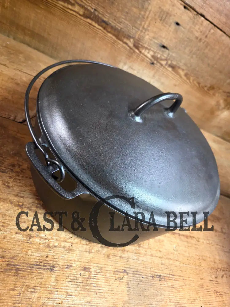 WOW. Not seen often! Late 1890’s Era Griswold ERIE Size #10 (835) Dutch Oven with ERIE Logo & (2553) Lid. One of the