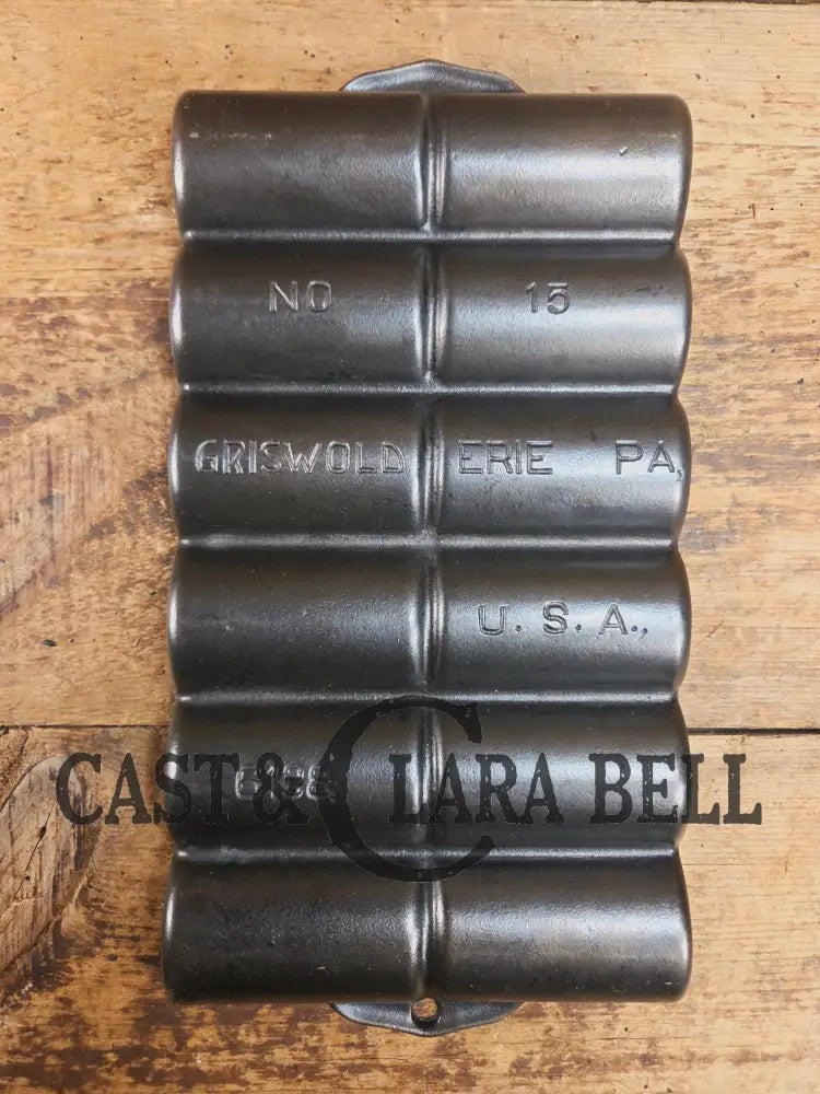 WOW. Rare Variation 3 (Rarity 6 of 10) 1920’s LARGE Griswold No. 15 French Roll Bread 12 cup 6138 Bakeware