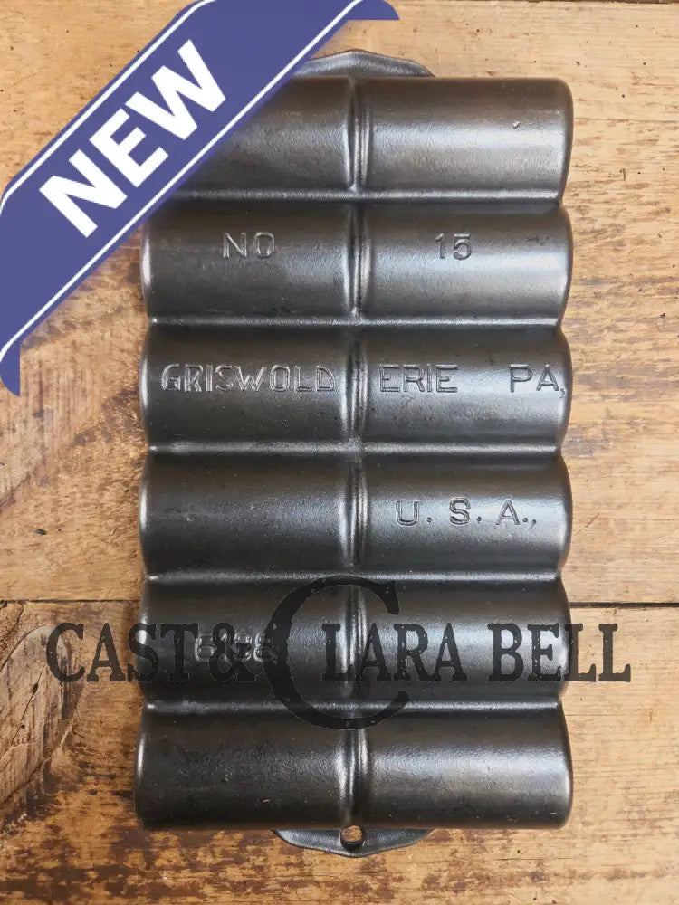 WOW. Rare Variation 3 (Rarity 6 of 10) 1920’s LARGE Griswold No. 15 French Roll Bread 12 cup 6138 Bakeware