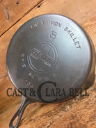 Wow unique!! Not seen often Griswold #8 Skillet with Slant Logo and Smooth Bottom! 704 Skillet