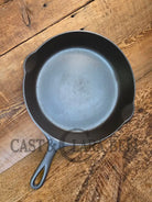 Wow unique!! Not seen often Griswold #8 Skillet with Slant Logo and Smooth Bottom! 704 - Skillet