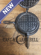 WOW VERY cool and tough to find! Early 1900’s Fanner Mfg Co No. 8 Crescent Cast Iron Waffle Maker with Low Base. Harder