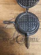 WOW VERY cool and tough to find! Early 1900’s Fanner Mfg Co No. 8 Crescent Cast Iron Waffle Maker with Low Base. Harder
