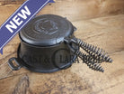 WOW VERY cool and tough to find! Early 1900’s Fanner Mfg Co No. 8 Crescent Cast Iron Waffle Maker with TALL Base.
