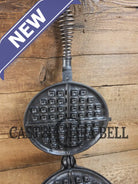 WOW VERY cool and tough to find! Early 1900’s Fanner Mfg Co No. 8 Crescent Cast Iron Waffle Maker with TALL Base.