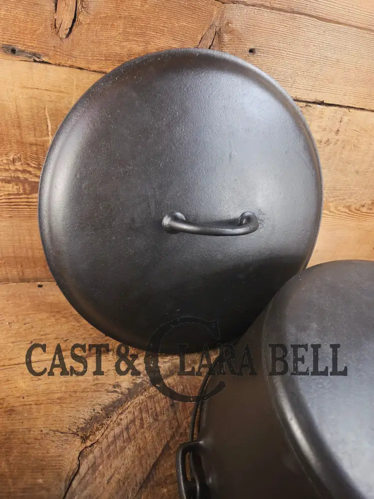 WOW. Very rare 1910’s Griswold Size #11 (834) Dutch Oven with Slant Logo and (2554) Lid. One you don’t see often. Dutch