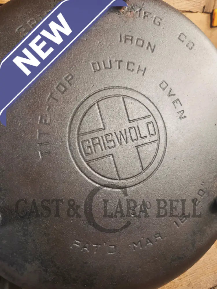 Wow! VHTF huge #10 Authentic Griswold (310) Camp Stove. Enormous & perfect for braising large cuts of meat stews etc.